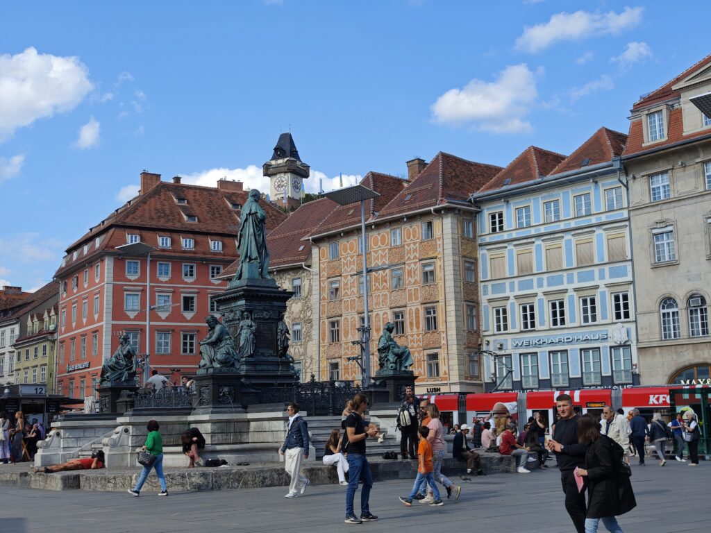 Eine tolle Aussicht am Hauptplatz Graz